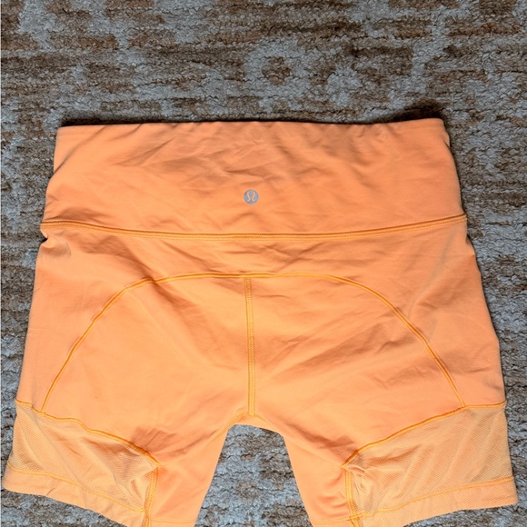 Lululemon Athletica Spinerette biker Shorts size 8 Creamsicle Pop 🧡🍑🧡🍑 - Picture 3 of 6